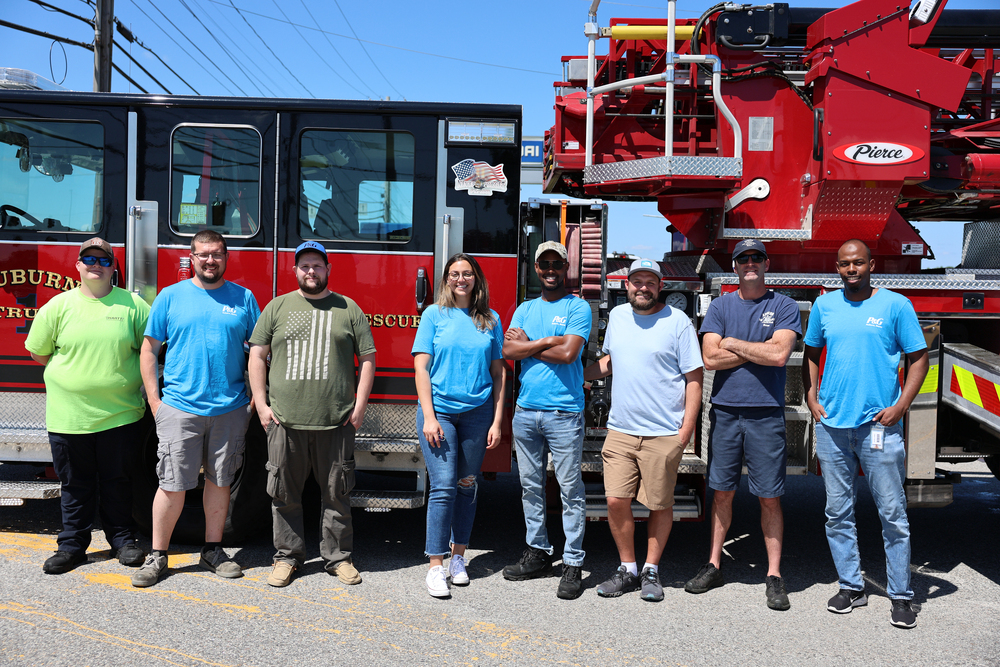 volunteer day for tambrands at auburn fire department