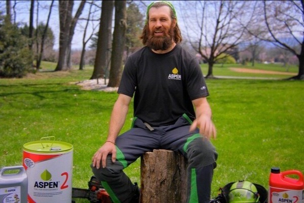 arborist speaking in a testimonial video production shoot