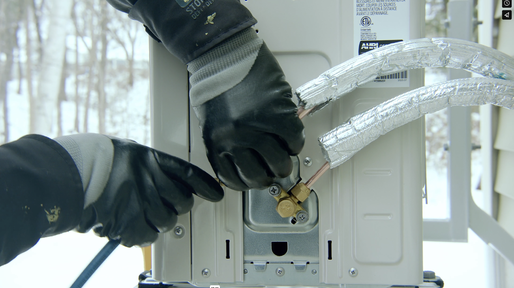 still from a brand video for heat pumps of maine - construction video marketing in maine horizon visual media