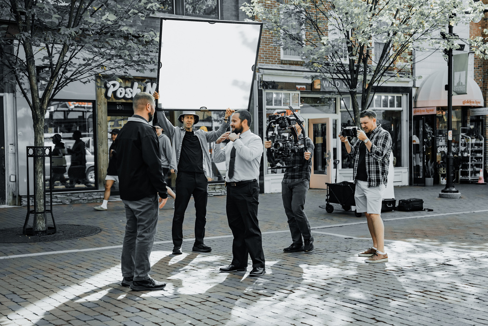 marketing vs advertising thumbnail of a video production shoot