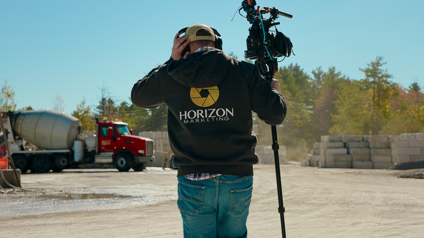 Behind the scenes of a shoot to create videos for social media - horizon visual media commercial video production